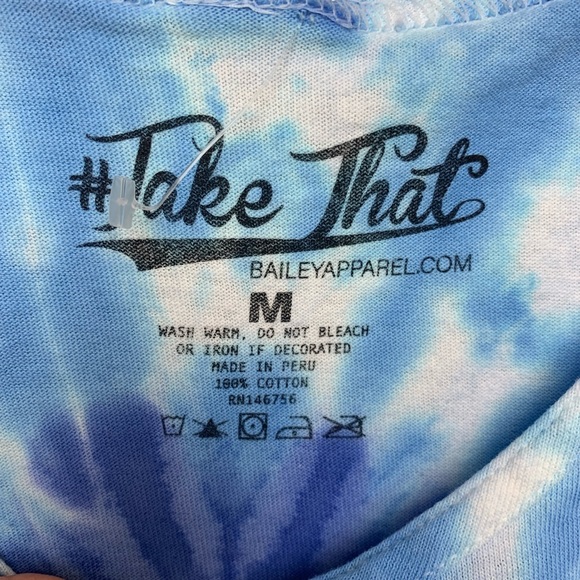 NWOT#TakeThat BAILEY APPAREL tie dye V.I.B.E.S top - Picture 4 of 4